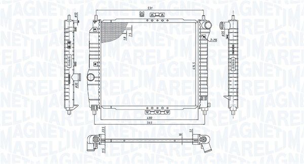 MAGNETI MARELLI Jäähdytin,moottorin jäähdytys 350213891000